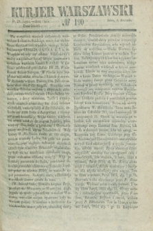 Kurjer Warszawski. 1835, № 190 (20 lipca)