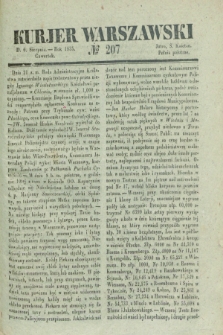 Kurjer Warszawski. 1835, № 207 (6 sierpnia)