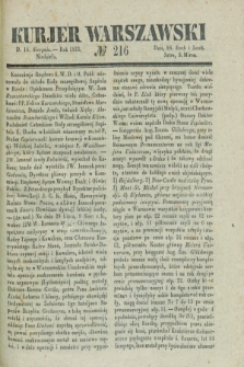 Kurjer Warszawski. 1835, № 216 (16 sierpnia)