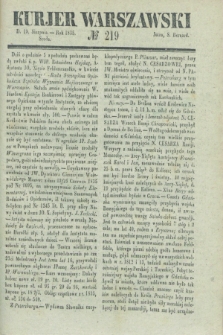 Kurjer Warszawski. 1835, № 219 (19 sierpnia)