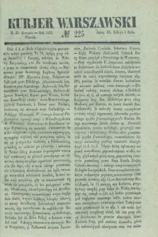 Kurjer Warszawski. 1835, № 225 (25 sierpnia) + dod.