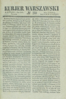 Kurjer Warszawski. 1835, № 240 (10 września)