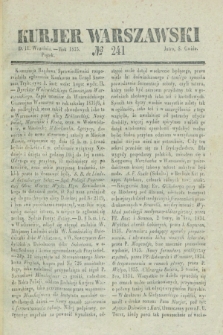 Kurjer Warszawski. 1835, № 241 (11 września)
