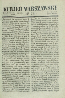 Kurjer Warszawski. 1835, № 273 (13 października)