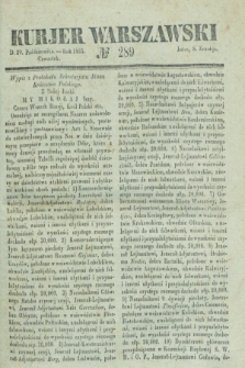 Kurjer Warszawski. 1835, № 289 (29 października)
