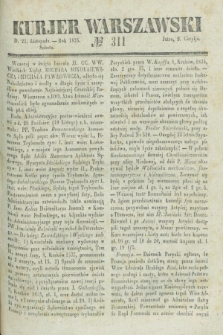 Kurjer Warszawski. 1835, № 311 (21 listopada)