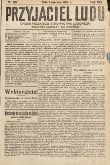 Przyjaciel Ludu : organ Polskiego Stronnictwa Ludowego. 1913 , nr 23