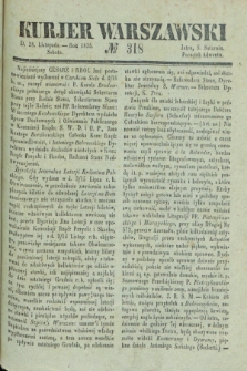 Kurjer Warszawski. 1835, № 318 (28 listopada)