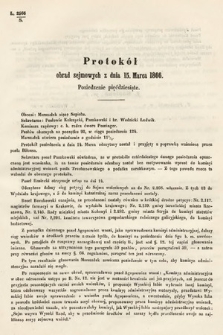 [Kadencja I, sesja III, pos. 50] Protokoły z 3. Sesyi I. Peryodu Sejmu Krajowego Królestwa Galicyi i Lodomeryi wraz z Wielkiem Księstwem Krakowskiem z roku 1865/6. Protokół 50