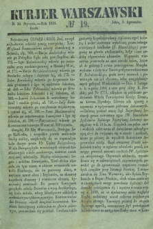 Kurjer Warszawski. 1836, № 19 (20 stycznia)