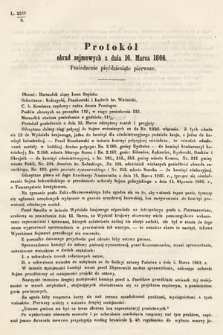 [Kadencja I, sesja III, pos. 51] Protokoły z 3. Sesyi I. Peryodu Sejmu Krajowego Królestwa Galicyi i Lodomeryi wraz z Wielkiem Księstwem Krakowskiem z roku 1865/6. Protokół 51