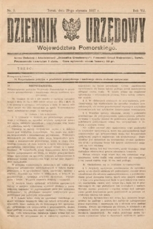Dziennik Urzędowy Województwa Pomorskiego. 1927, nr 3