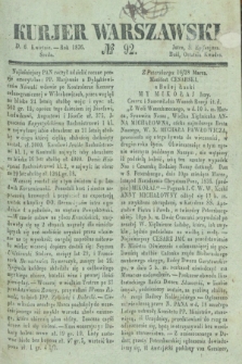 Kurjer Warszawski. 1836, № 92 (6 kwietnia)