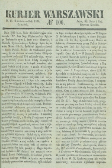 Kurjer Warszawski. 1836, № 106 (21 kwietnia)