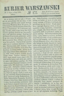 Kurjer Warszawski. 1836, № 172 (2 lipca)