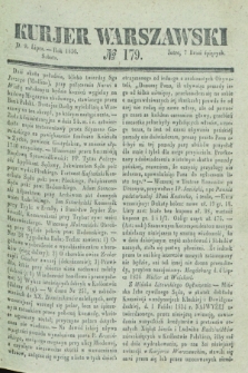 Kurjer Warszawski. 1836, № 179 (9 lipca)