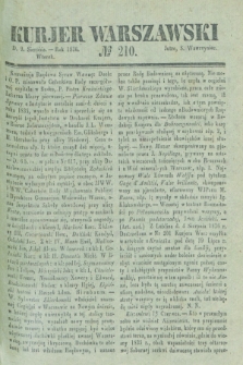 Kurjer Warszawski. 1836, № 210 (9 sierpnia)