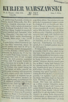 Kurjer Warszawski. 1836, № 212 (11 sierpnia)