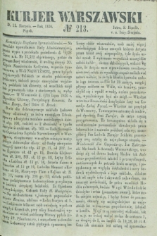 Kurjer Warszawski. 1836, № 213 (12 sierpnia)
