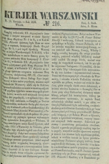 Kurjer Warszawski. 1836, № 216 (16 sierpnia)