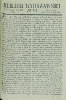 Kurjer Warszawski. 1836, № 217 (17 sierpnia)
