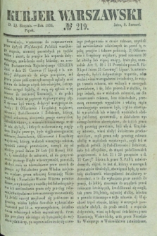 Kurjer Warszawski. 1836, № 219 (19 sierpnia)