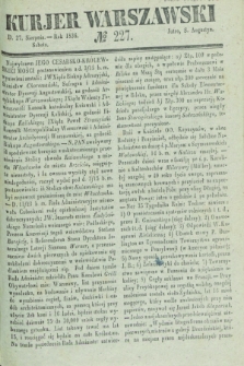Kurjer Warszawski. 1836, № 227 (27 sierpnia)