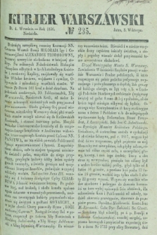 Kurjer Warszawski. 1836, № 235 (4 września)