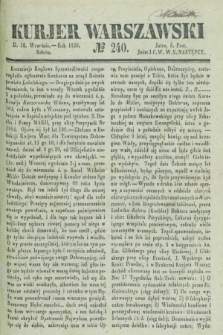 Kurjer Warszawski. 1836, № 240 (10 września)