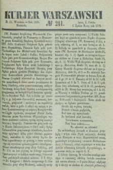 Kurjer Warszawski. 1836, № 241 (11 września)