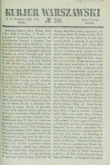 Kurjer Warszawski. 1836, № 246 (16 września)