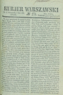 Kurjer Warszawski. 1836, № 273 (13 października)