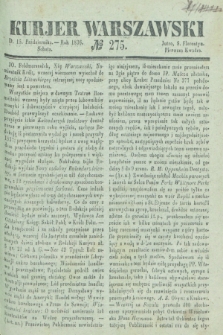 Kurjer Warszawski. 1836, № 275 (15 października)