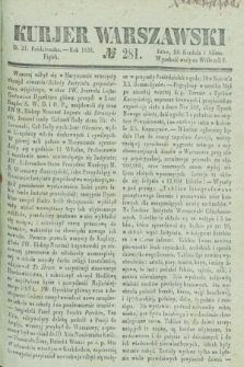 Kurjer Warszawski. 1836, № 281 (21 października)