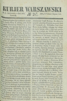 Kurjer Warszawski. 1836, № 287 (27 października)