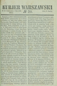 Kurjer Warszawski. 1836, № 289 (29 października)