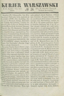 Kurjer Warszawski. 1837, № 20 (21 stycznia)