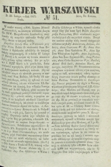 Kurjer Warszawski. 1837, № 51 (22 lutego)