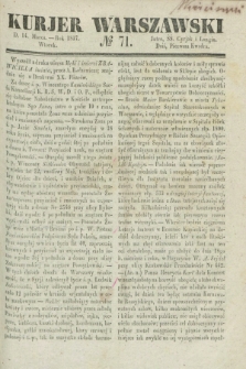 Kurjer Warszawski. 1837, № 71 (14 marca)