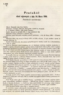 [Kadencja I, sesja III, pos. 60] Protokoły z 3. Sesyi I. Peryodu Sejmu Krajowego Królestwa Galicyi i Lodomeryi wraz z Wielkiem Księstwem Krakowskiem z roku 1865/6. Protokół 60