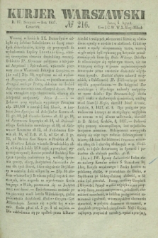 Kurjer Warszawski. 1837, № 216 (17 sierpnia)