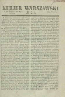 Kurjer Warszawski. 1837, № 219 (20 sierpnia)