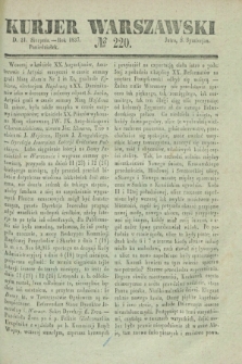 Kurjer Warszawski. 1837, № 220 (21 sierpnia)