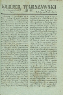 Kurjer Warszawski. 1837, № 231 (1 września)