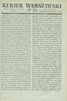Kurjer Warszawski. 1837, № 243 (14 września)