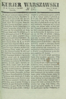 Kurjer Warszawski. 1837, № 257 (28 września)