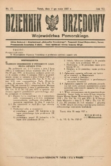Dziennik Urzędowy Województwa Pomorskiego. 1927, nr 17
