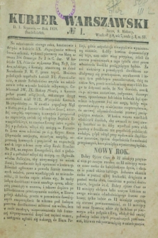 Kurjer Warszawski. 1838, № 1 (1 stycznia)