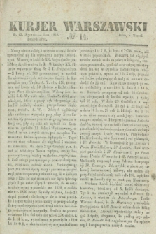 Kurjer Warszawski. 1838, № 14 (15 stycznia)