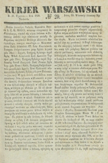 Kurjer Warszawski. 1838, № 20 (21 stycznia)